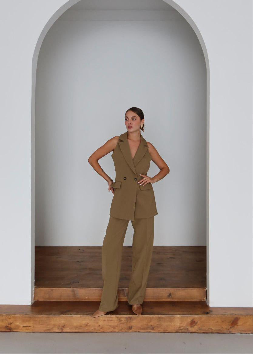 Khaki Halter Set