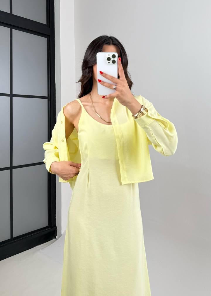 Yellow Maxi Two Piece Set