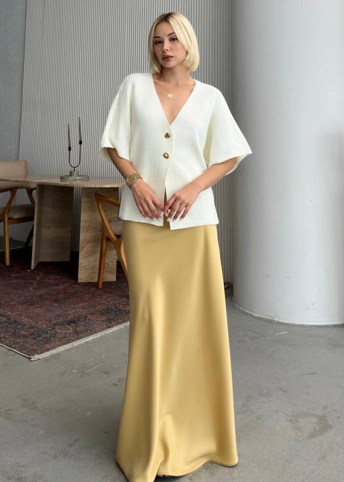 White Cinched Waist Top