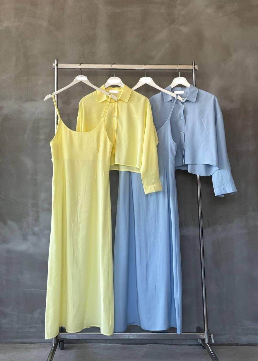 Yellow Maxi Two Piece Set