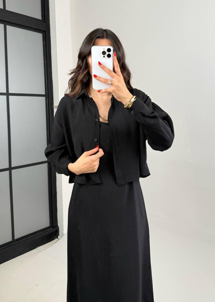 Black Maxi Two Piece Set