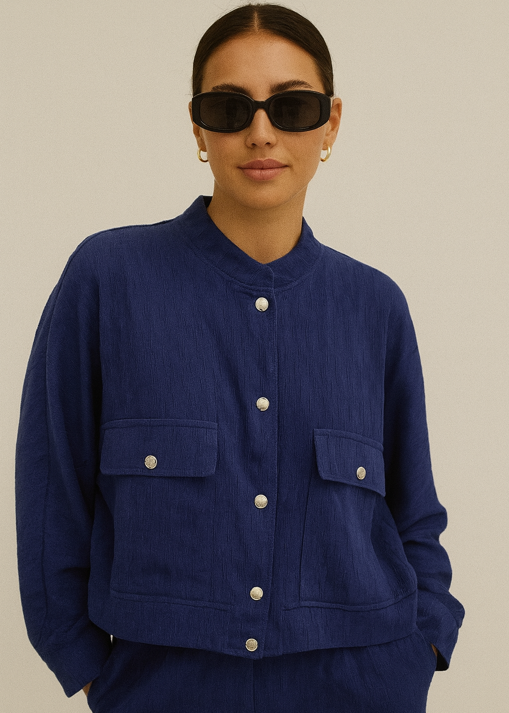 Textured Blue Co Ord Set