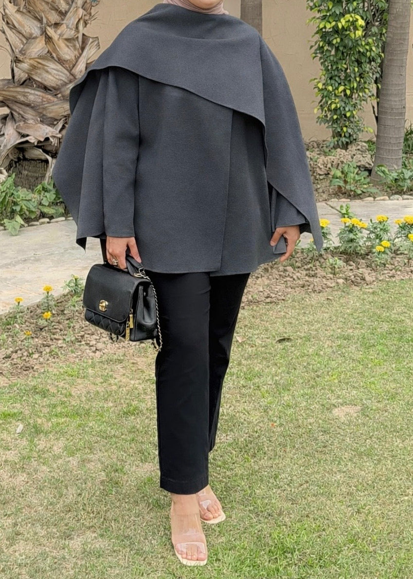 Soft Drape Cape Grey