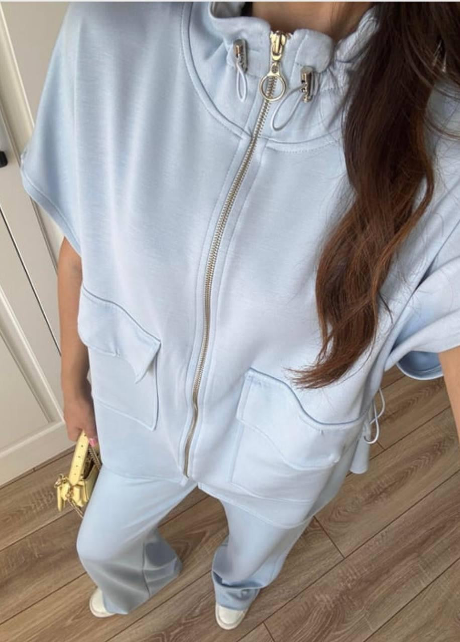 Baby Blue Relaxed Fit Co Ord