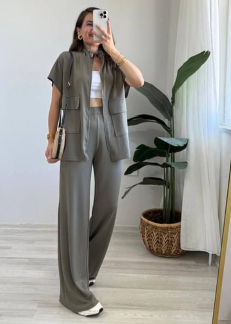 Olive Green Relaxed Fit Co Ord