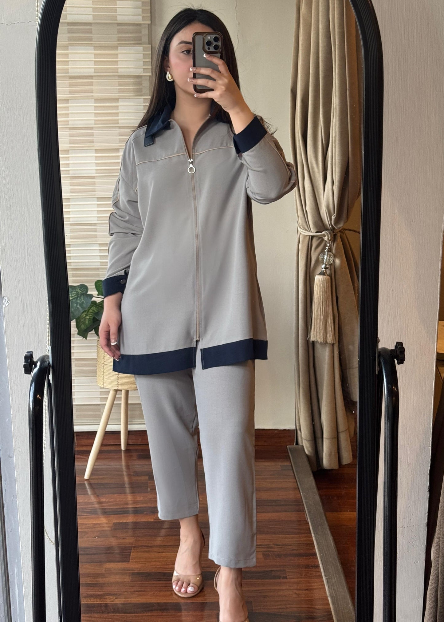 Blue Collar Grey Zip Coord