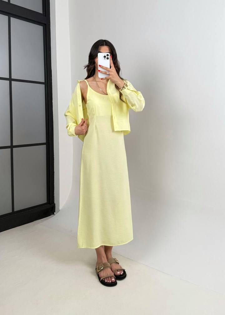 Yellow Maxi Two Piece Set