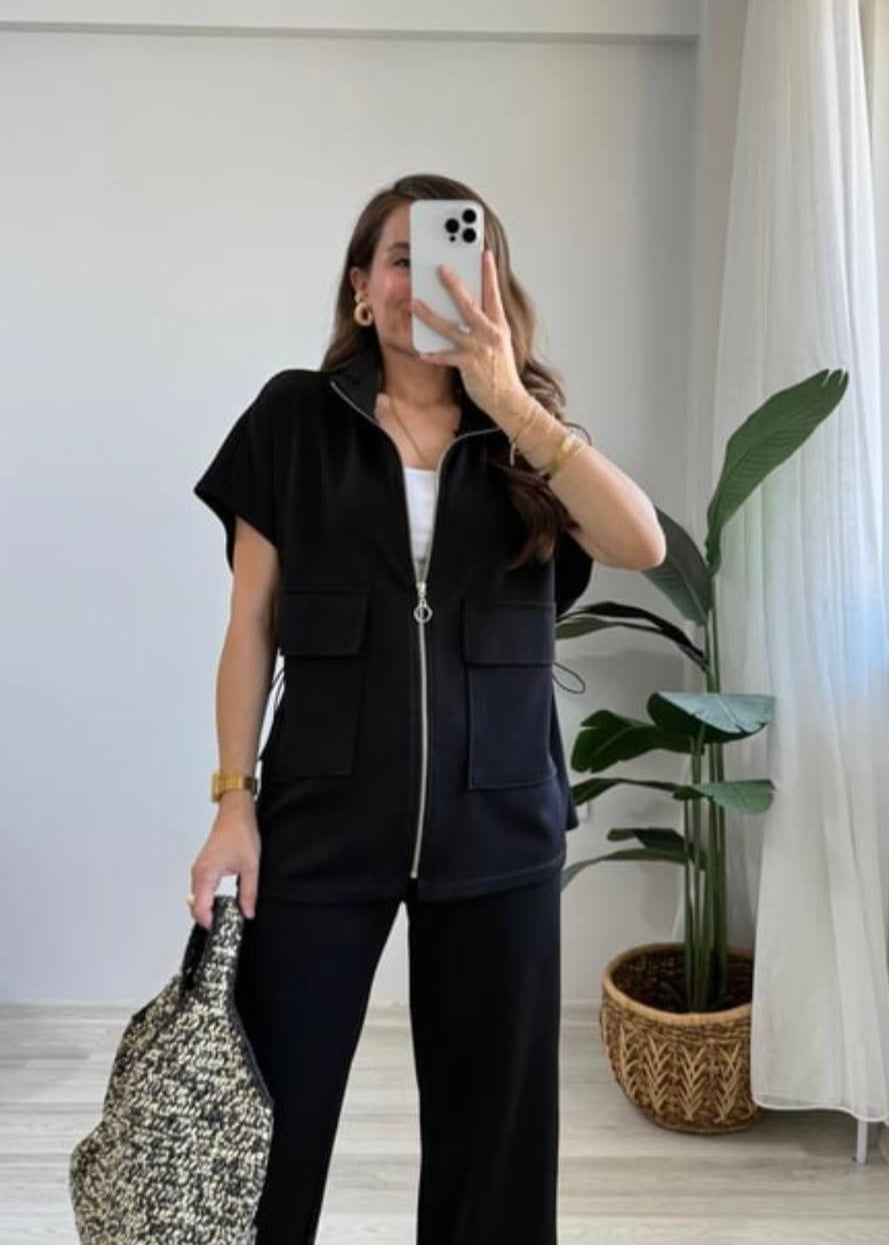 Black Relaxed Fit Co Ord