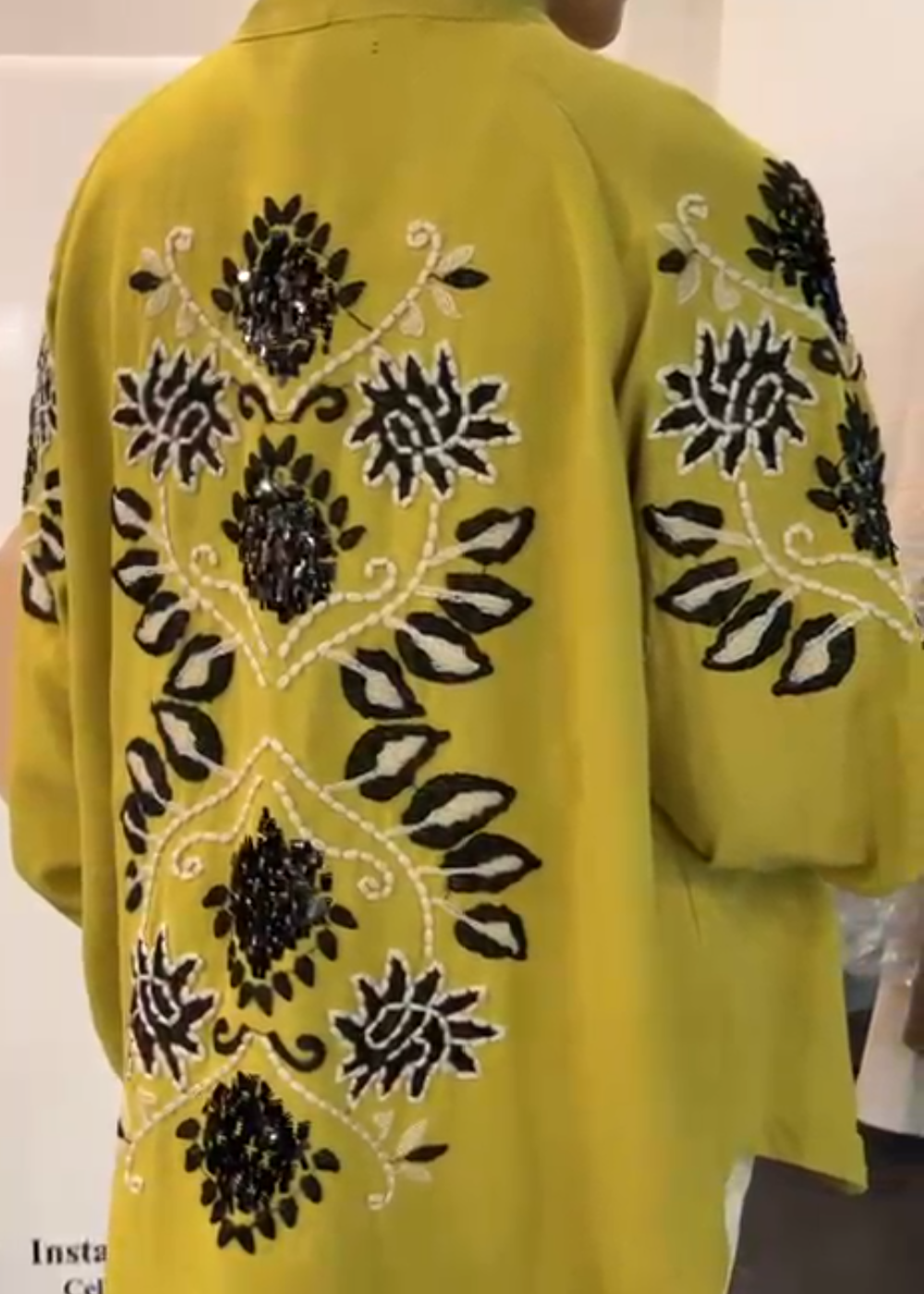 Lime Embroidered Kimono Top