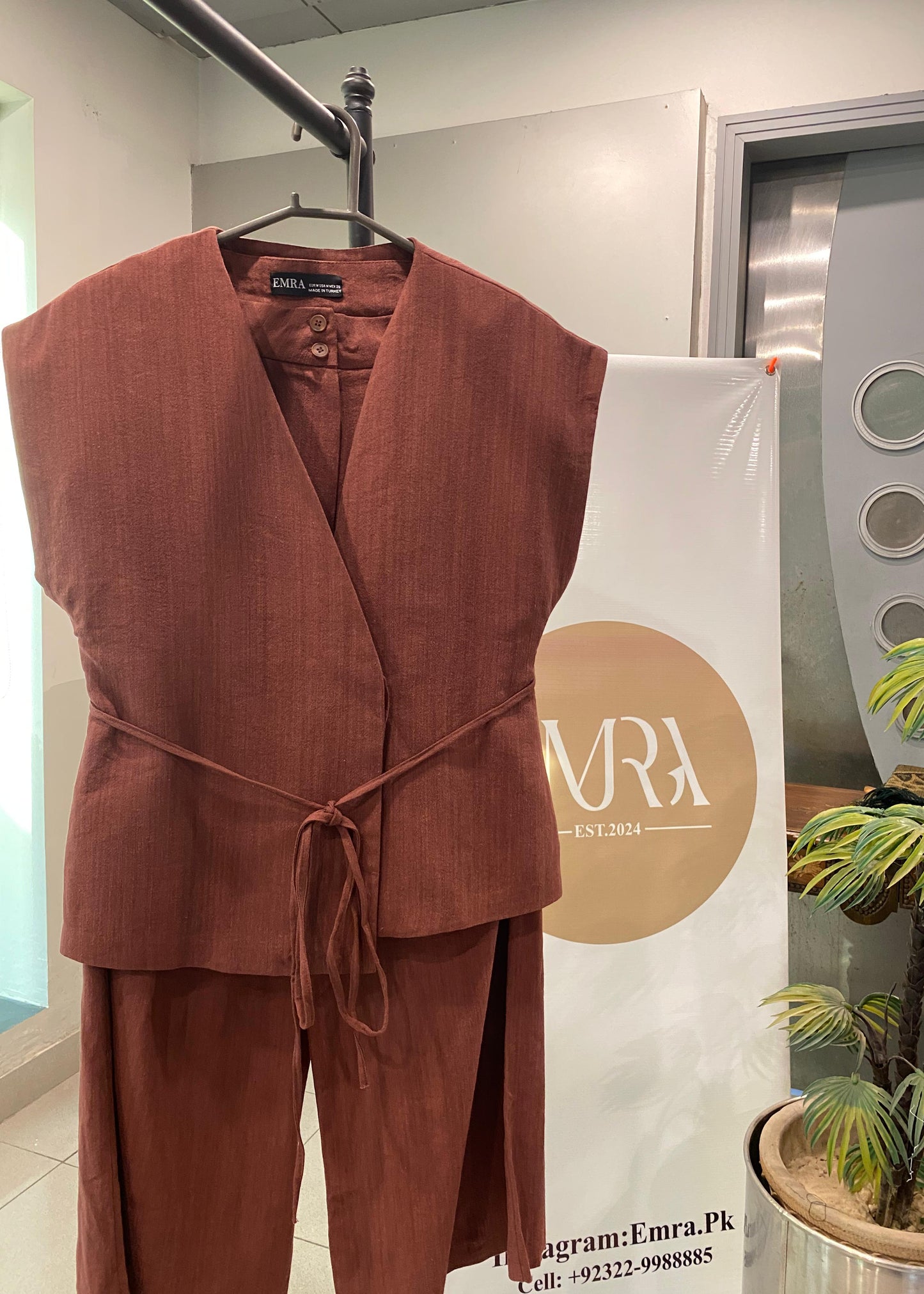 Maroon Wrap Around Coord Set