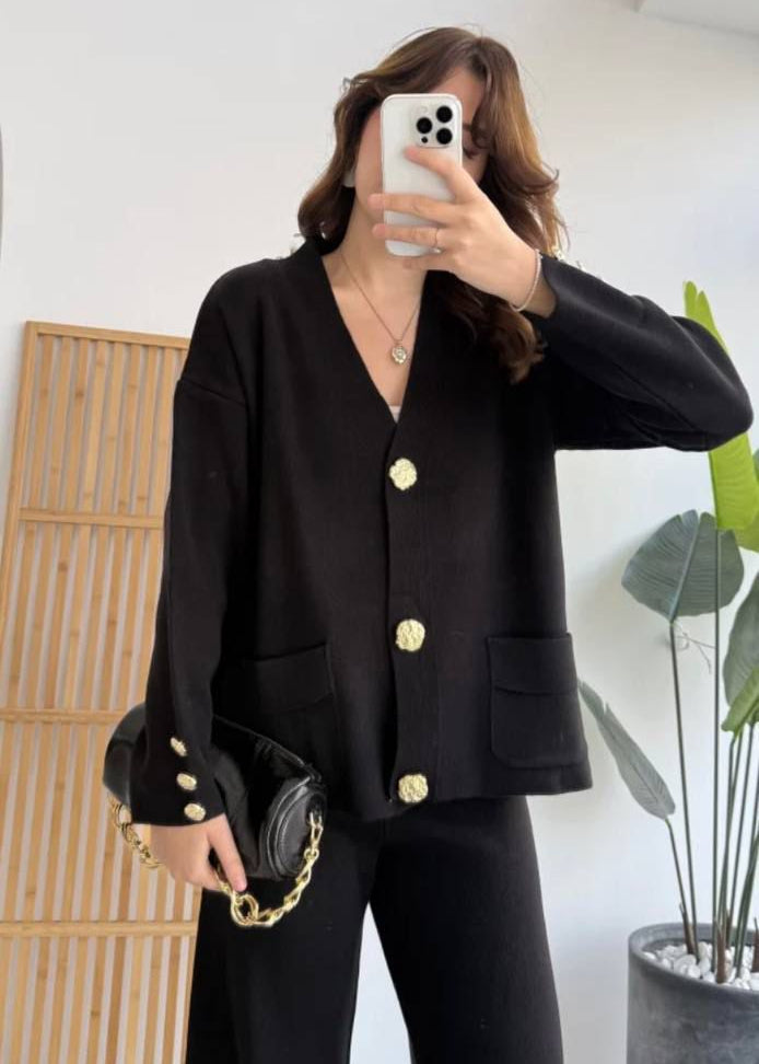 Knit Aura Set Black