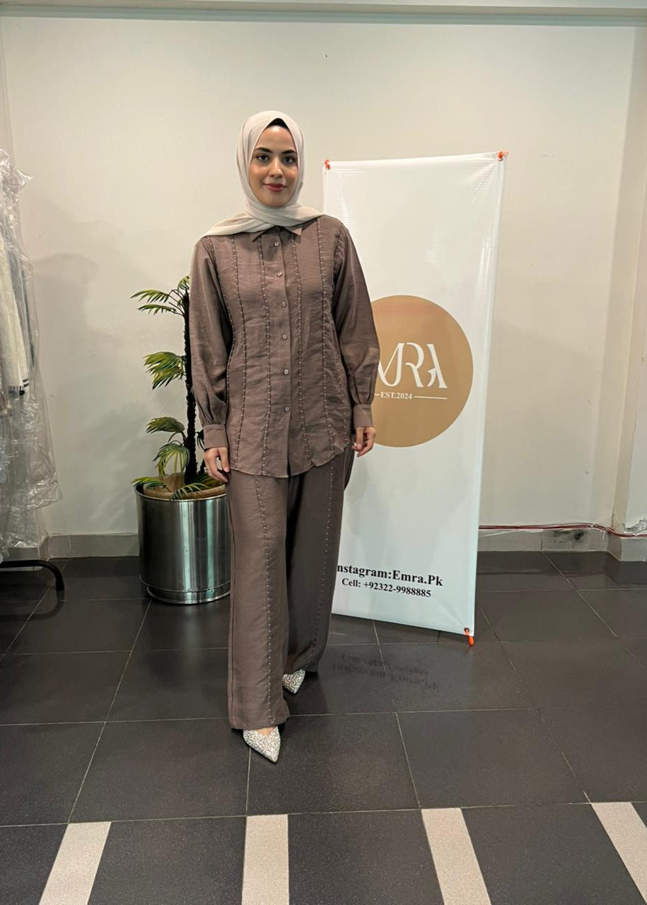 Brown Sailor Knot Co Ord Set