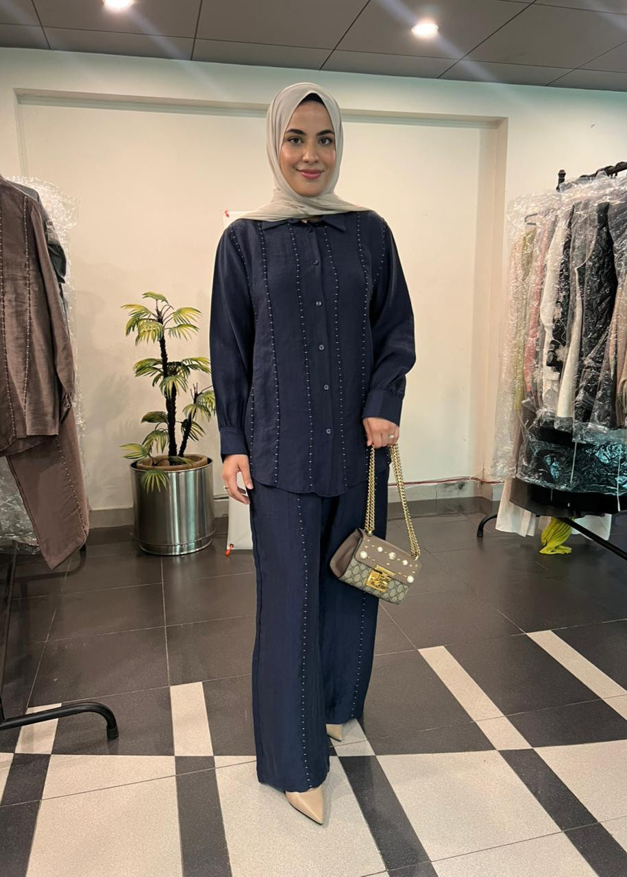 Blue Sailor Knot Co Ord Set