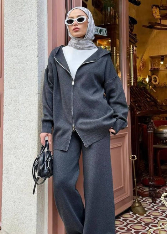 Grey Coord Set With Hood