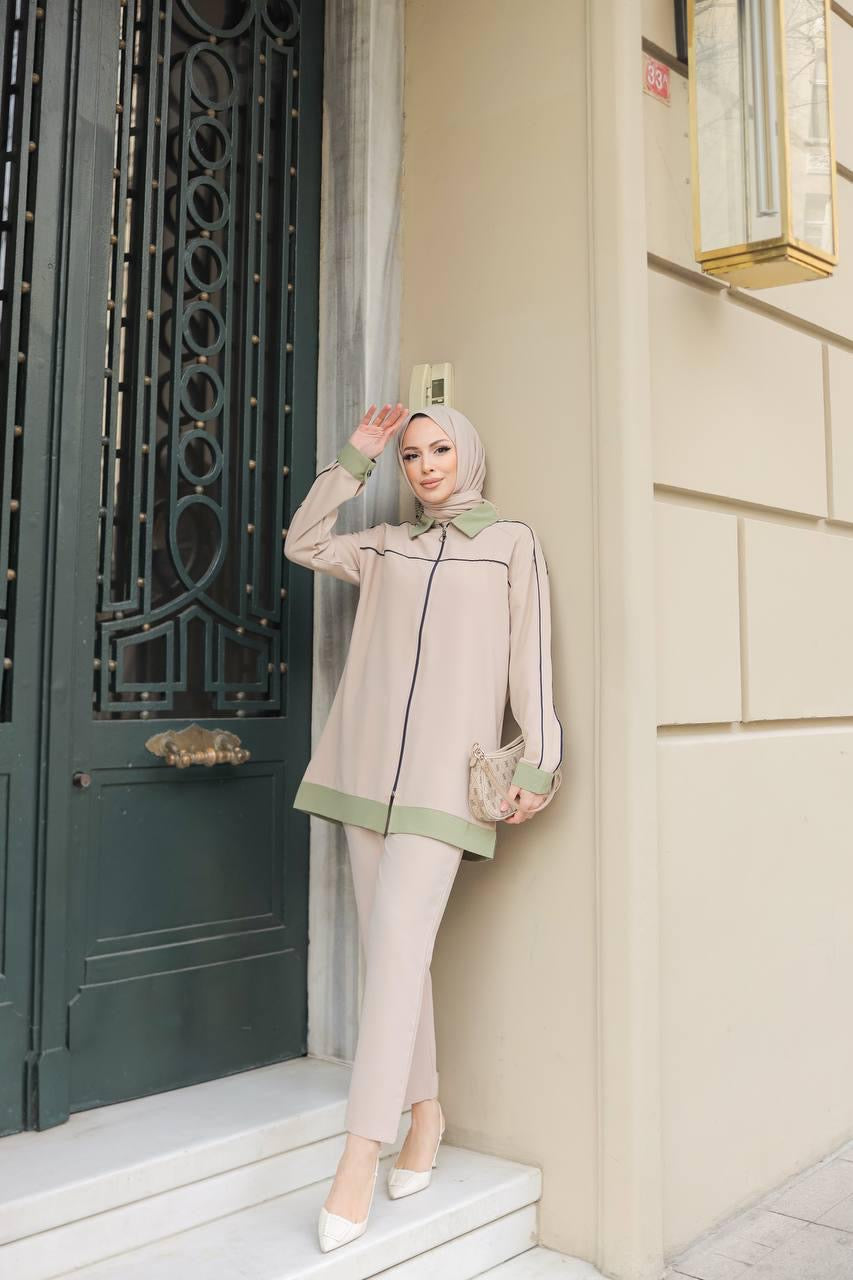 Blue Collar Grey Zip Coord