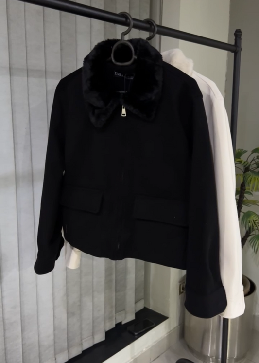 Faux Fur Black Jacket