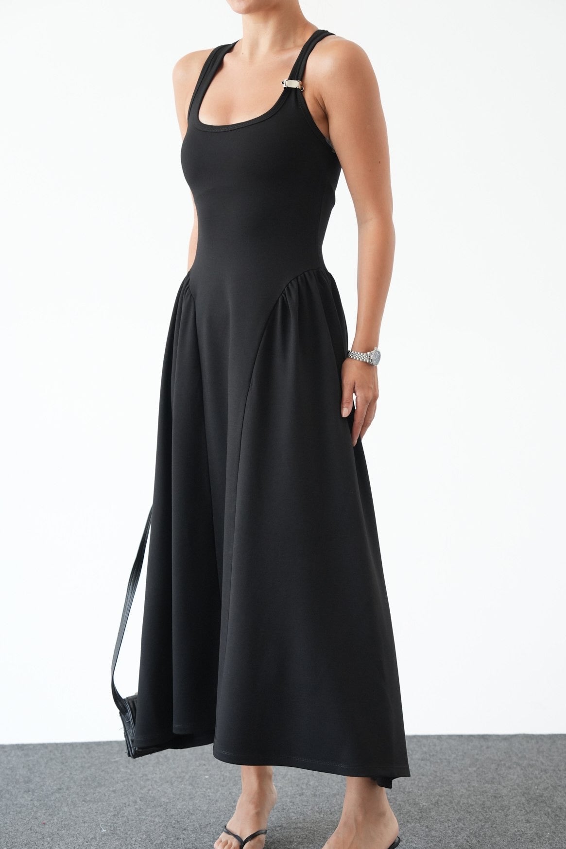Clasp Dress — Black