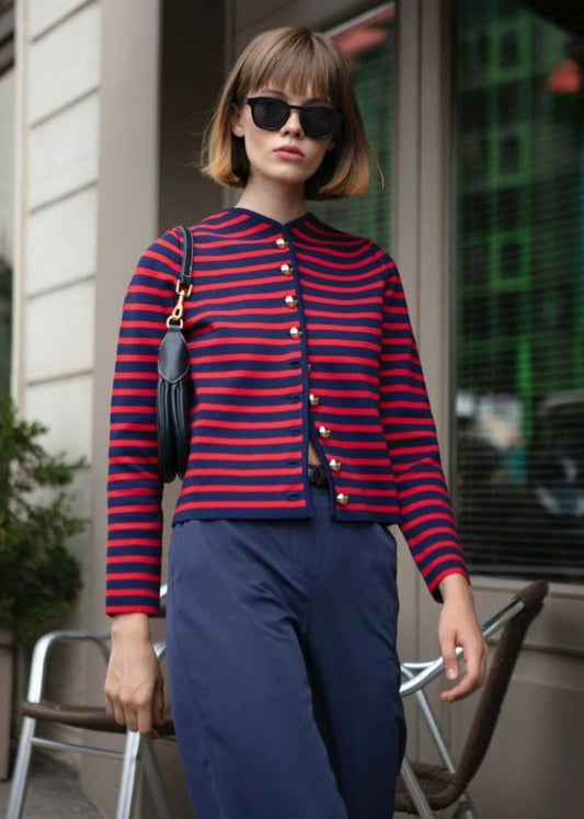 Blue/Red Stripes Sweater