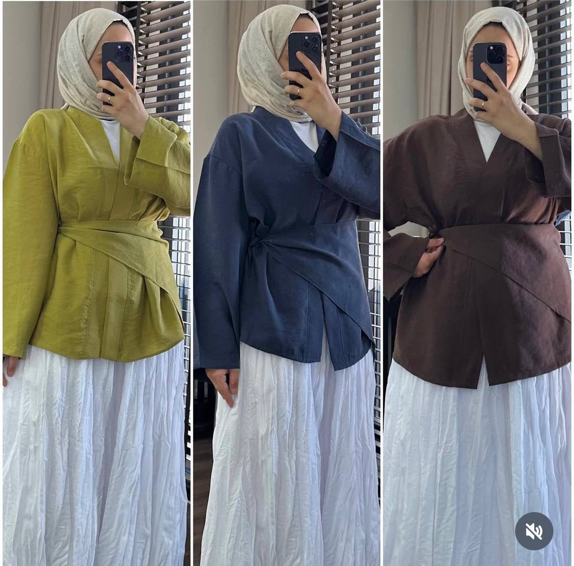 Two Piece Wrap Kimono — Chocolate