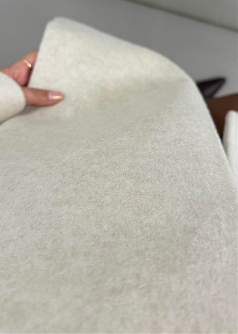 Urban Wool Cream Jacket With Scarf