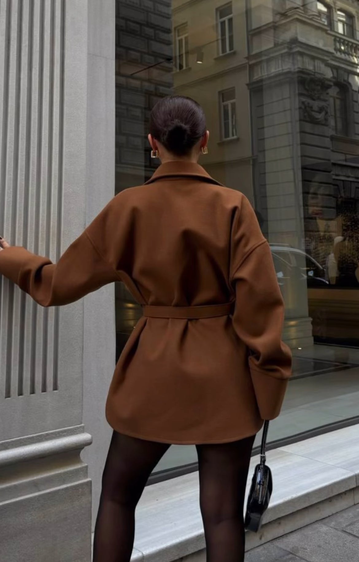 Brown Coat with Belt