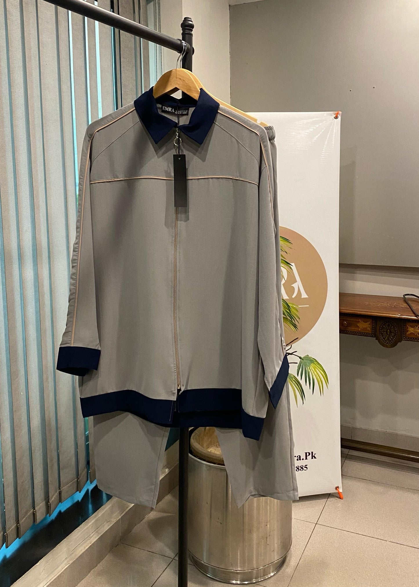 Blue Collar Grey Zip Coord