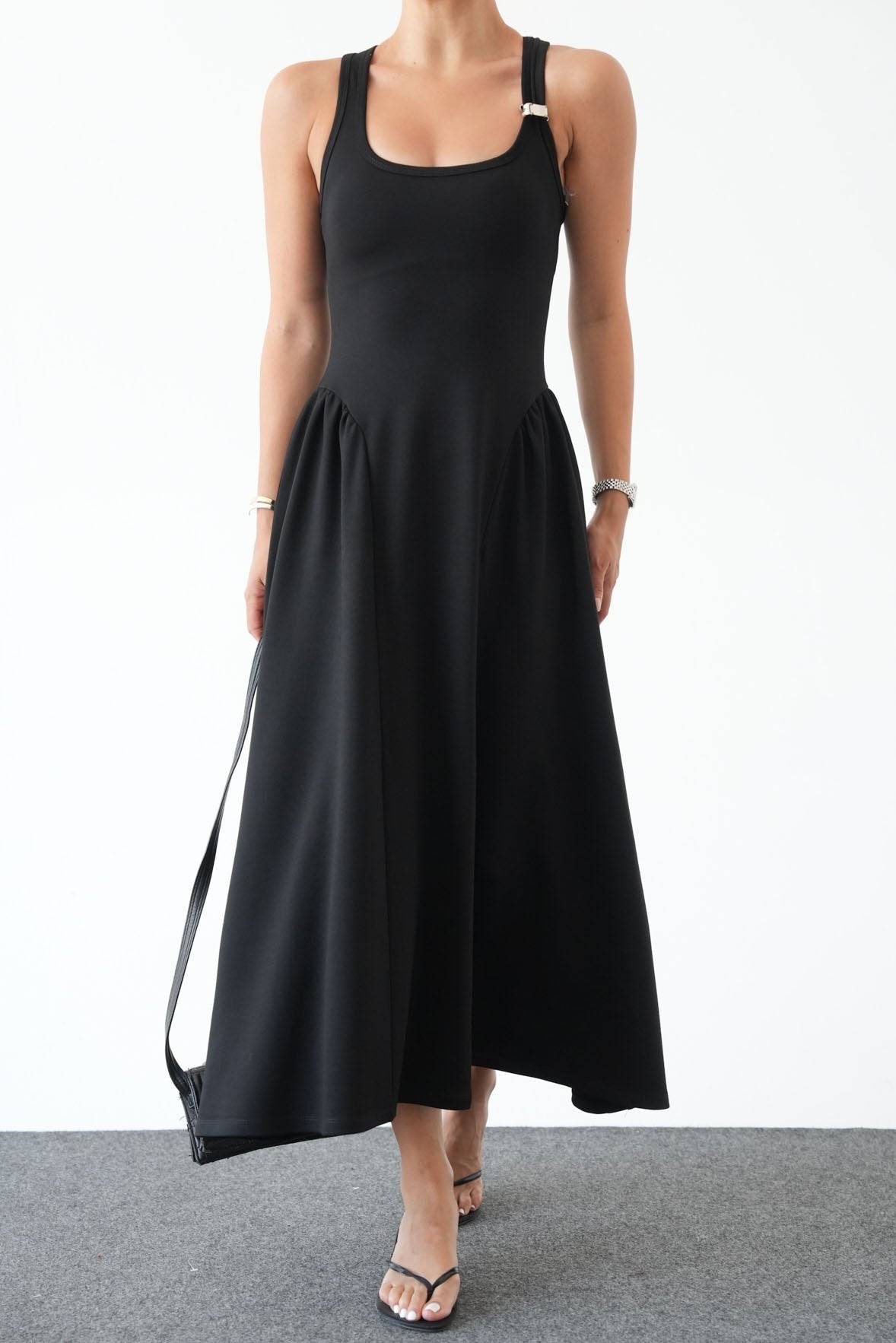 Clasp Dress — Black