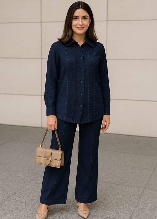 Blue Sailor Knot Co Ord Set