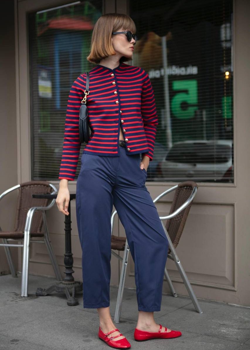 Blue/Red Stripes Sweater