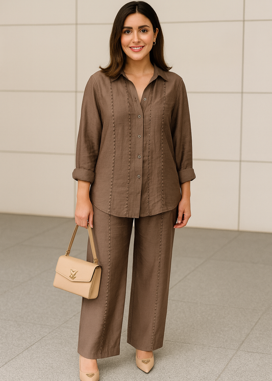 Brown Sailor Knot Co Ord Set