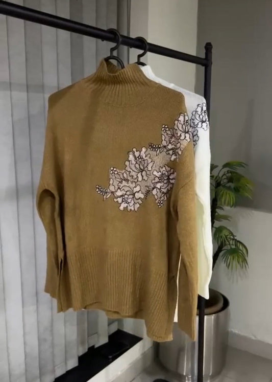 Elegant Embroidery Sweater