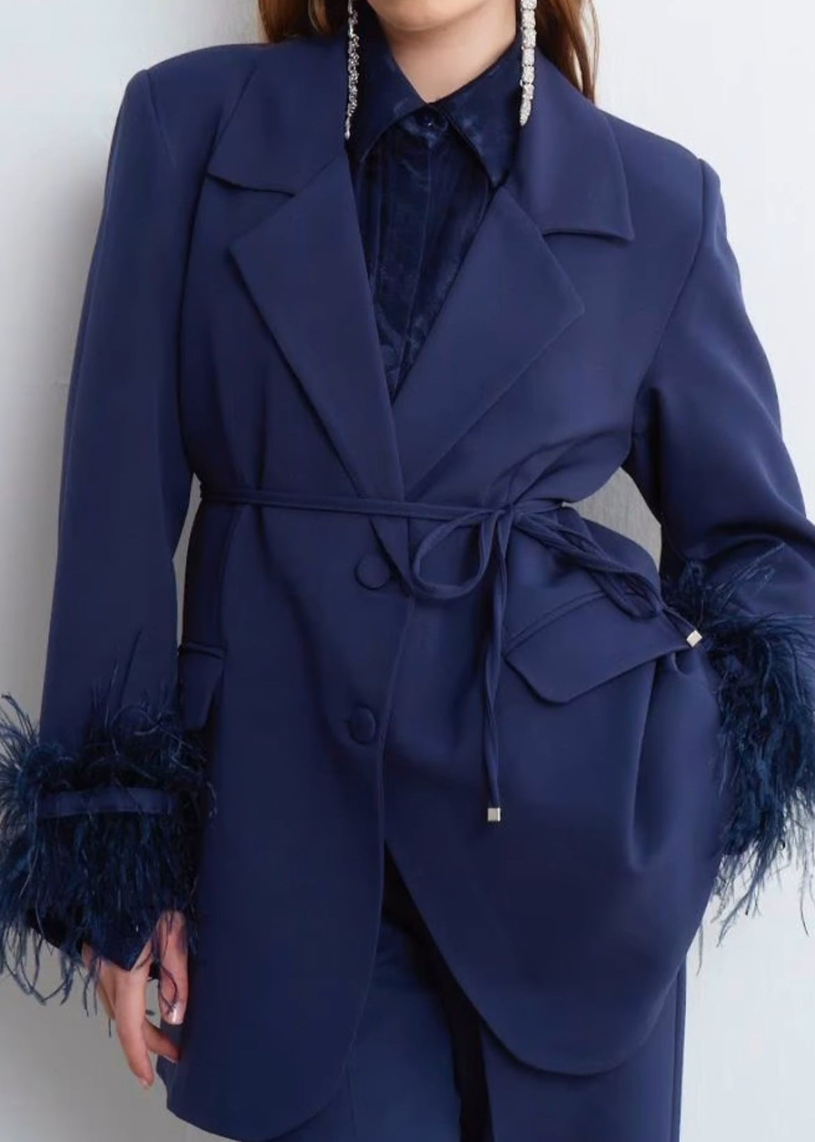 Navy Blue Coat Set