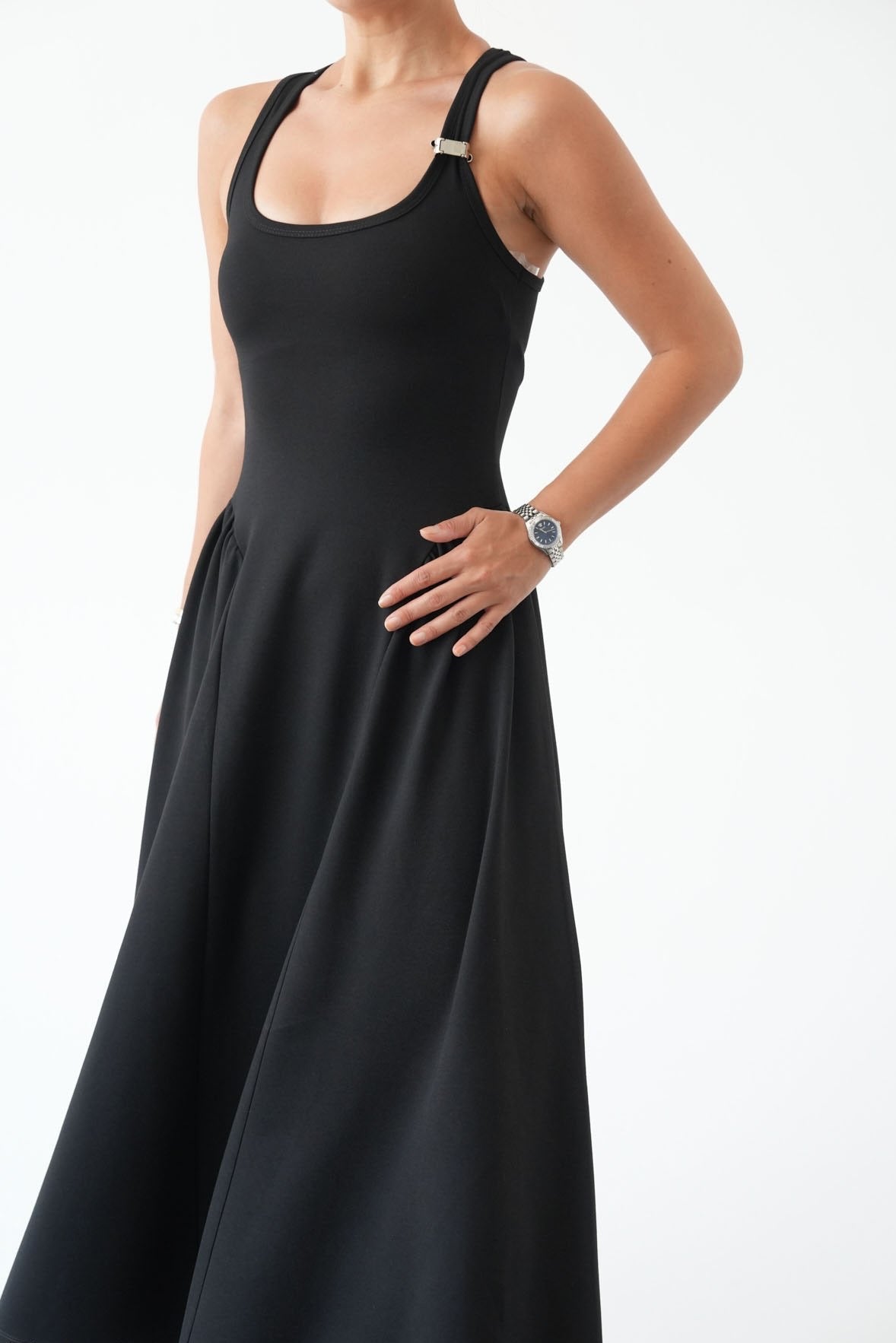 Clasp Dress — Black
