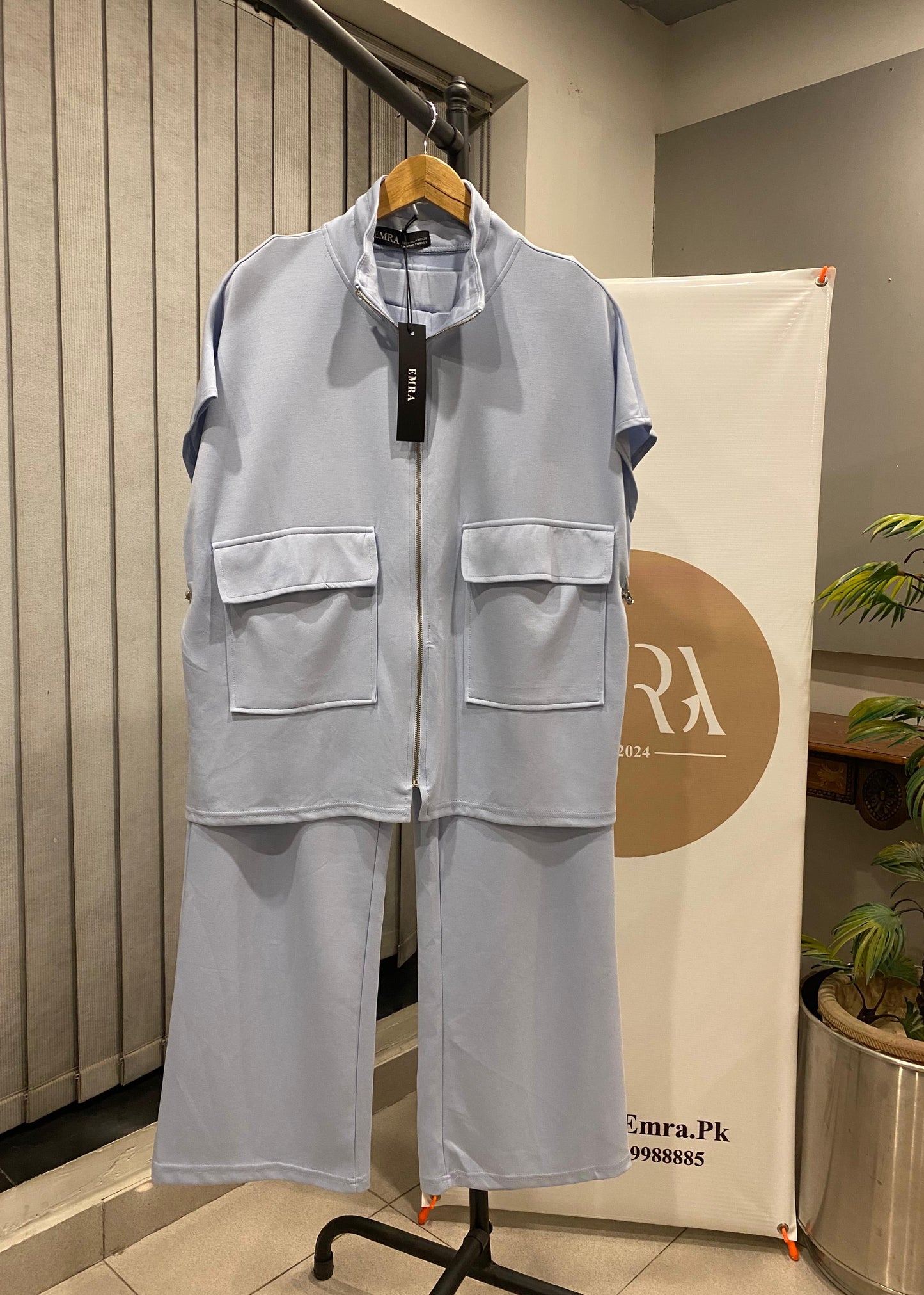 Baby Blue Relaxed Fit Co Ord