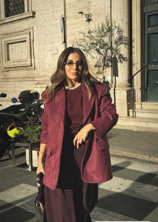 Maroon Sued Coat