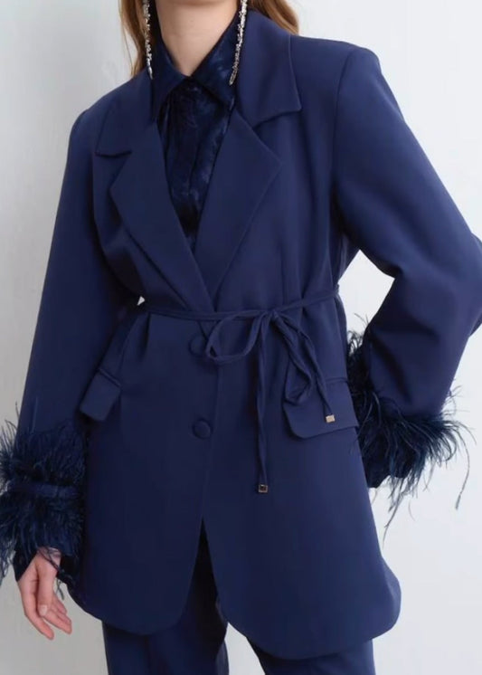 Navy Blue Coat Set