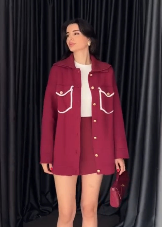 Maroon Button Down