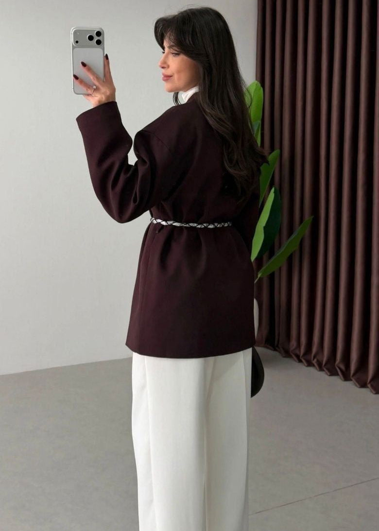 Khaki Front Open Tie