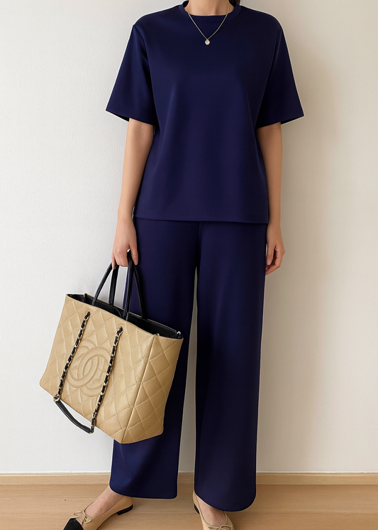 Navy Crewneck Set