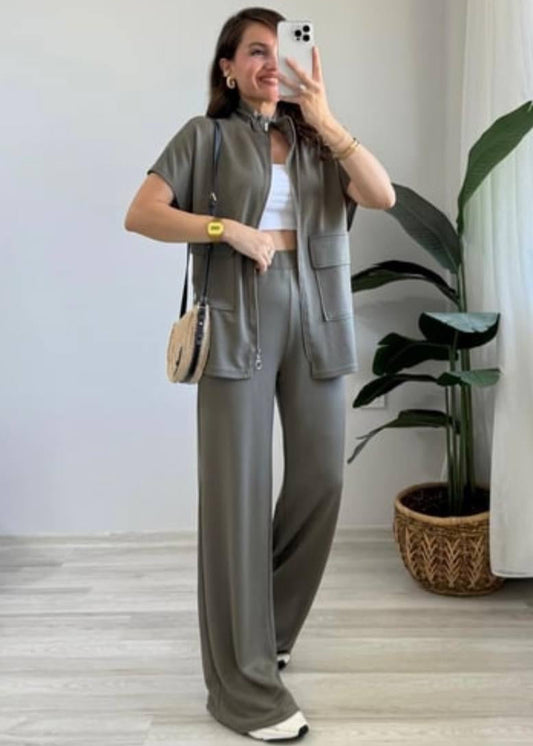 Olive Green Relaxed Fit Co Ord