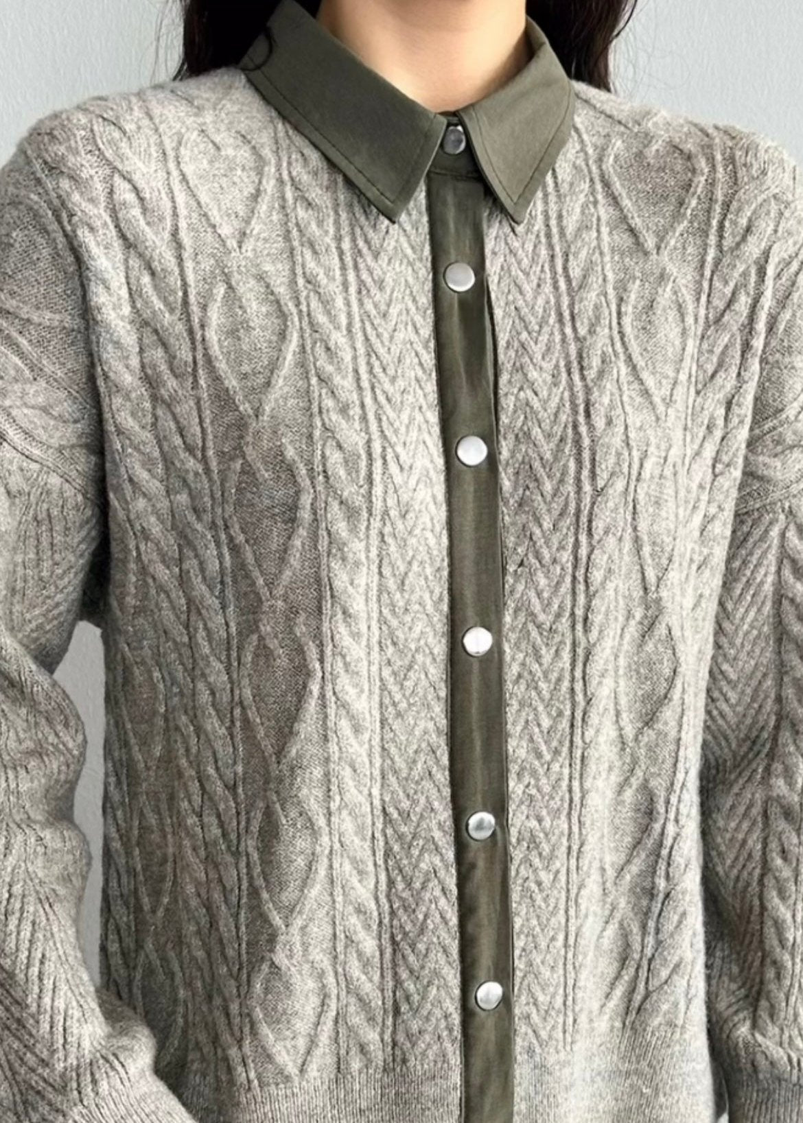 Grey Patterned Sweater