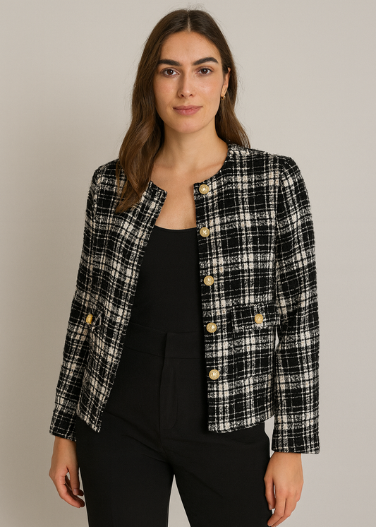 Black and White Contrast Jacket