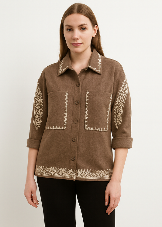 Brown Shacket