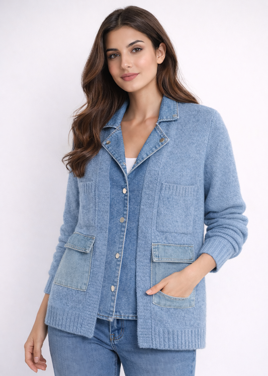 Blue Collar Sweater with Denim