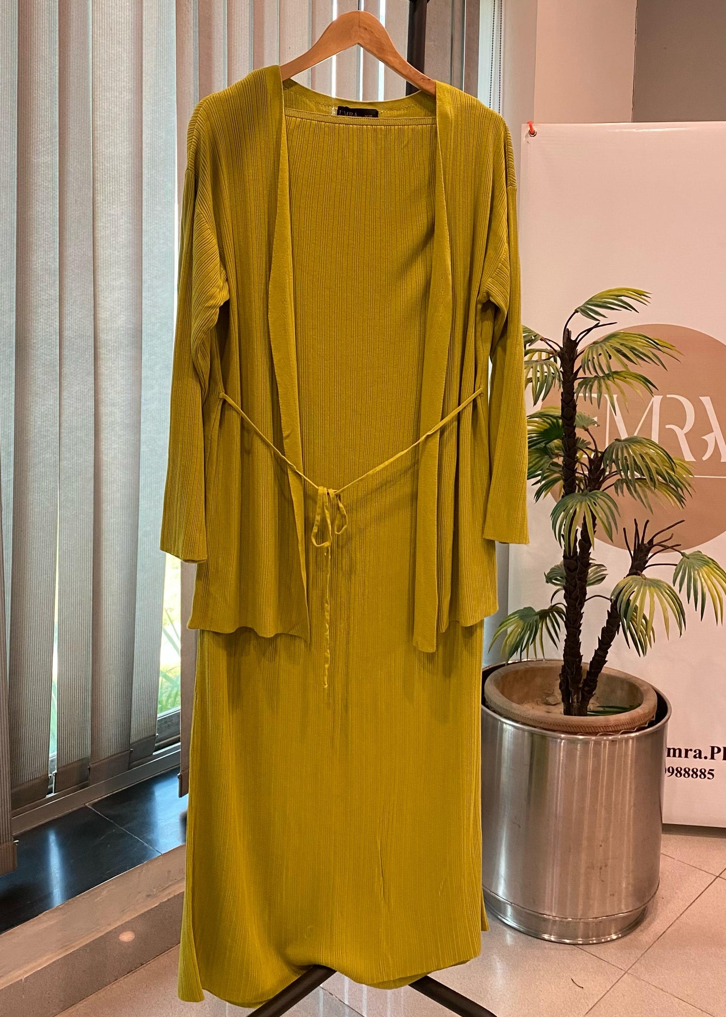 Lime Dress With Coat