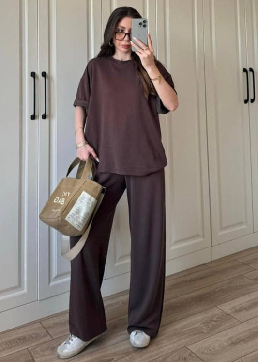 Brown Crewneck Set