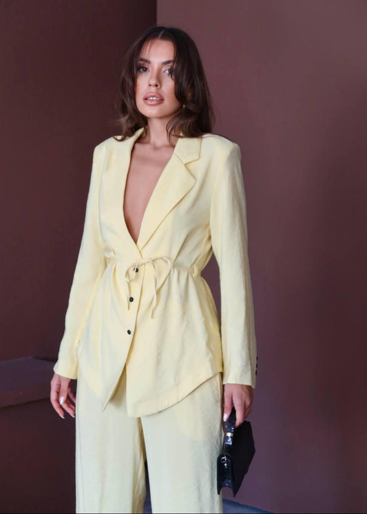 Yellow Buttoned Set