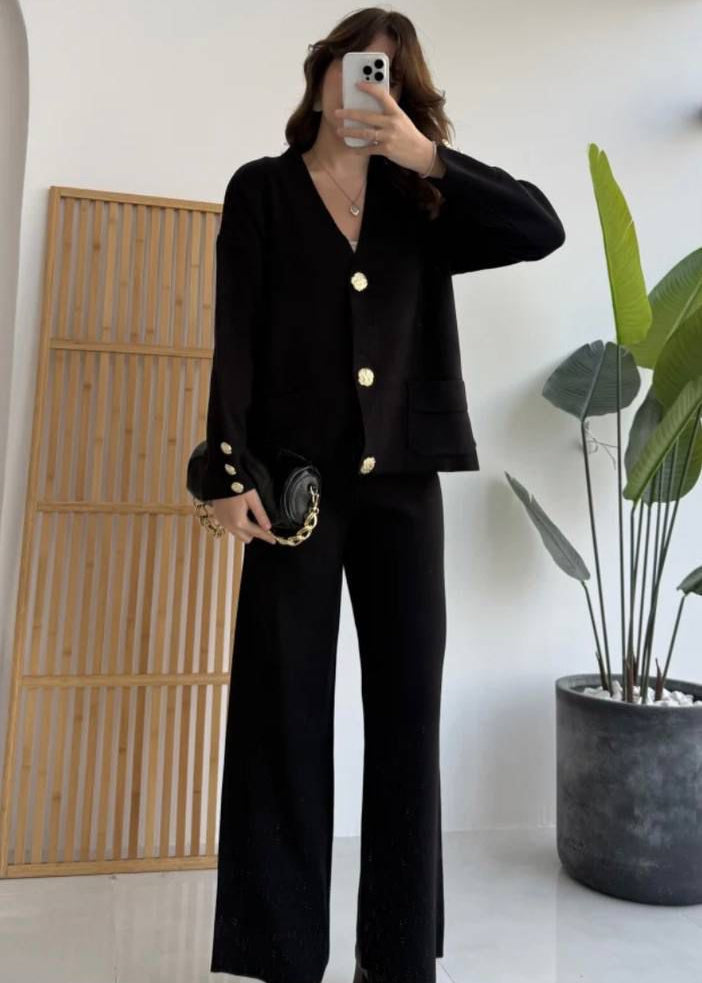 Knit Aura Set Black