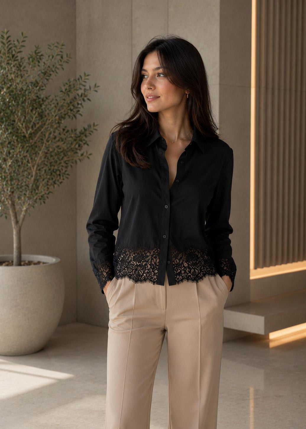 Midnight Chantilly Shirt