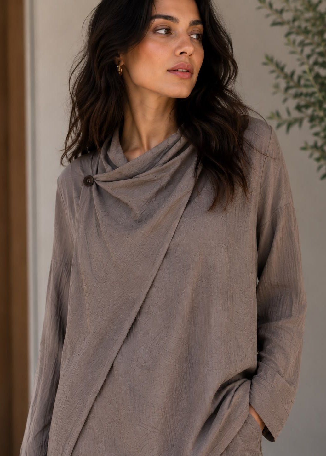 Mocha Drape Set